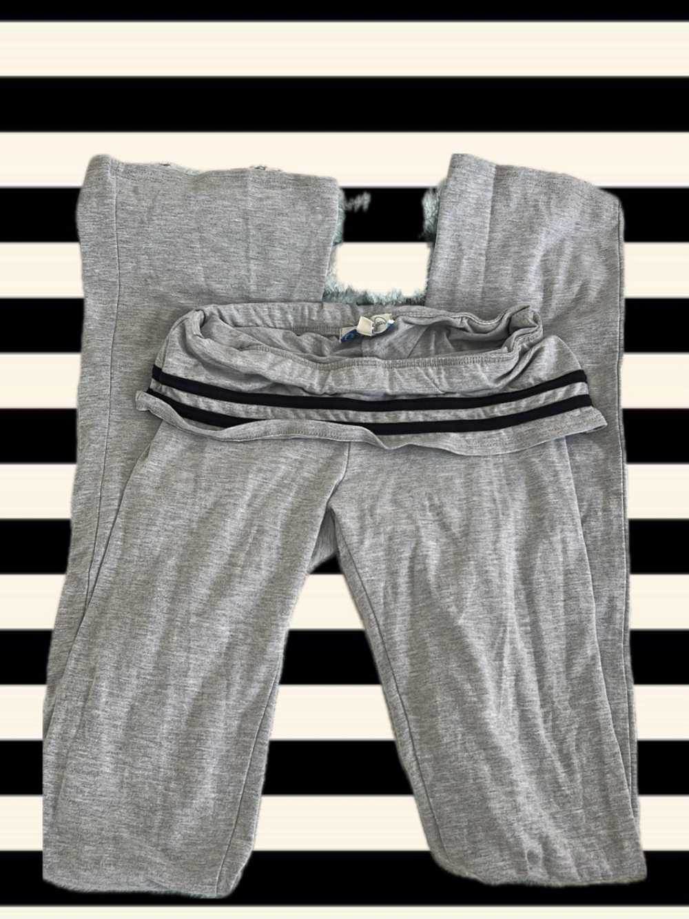 Pacsun Gray Lounge Pants with Black Stripe Waistband